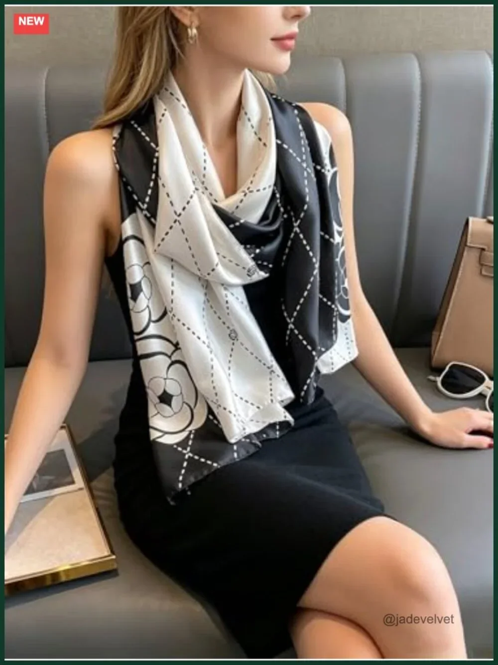 Silk Feel Scarf Long Shawl Wrap Womens Satin Large